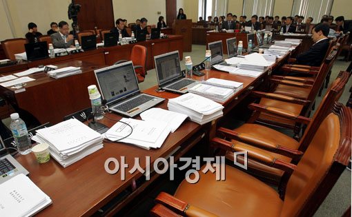 [포토] 상임위는 한창인데 의원님들은 어디에?