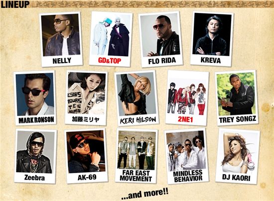 Lineup of Japan's "Spring Groove 2011" [Official website of "Spring Groove 2011"] 