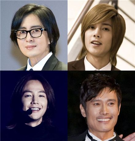 Clockwise from top left, Bae Yong-joon, Kim Hyun-joong, Lee Byung-heon, Jang Keun-suk [10Asia]