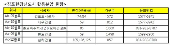 '한강에 부는 봄바람'..4월 김포한강 5社 합동분양