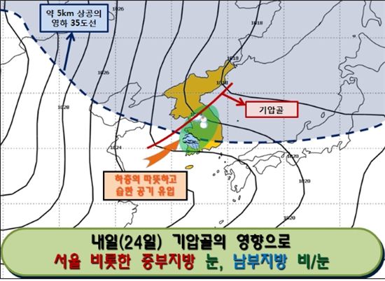 [날씨]내일 밤 중부지방 최대 10cm 눈 온다