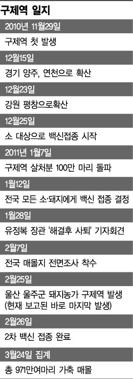 구제역·AI 매몰가축 1000만..무얼 남겼나