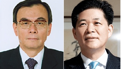 홍사승 쌍용양회 회장(왼쪽), 김용식 대표
