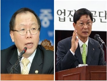 김동선 중소기업청장(왼쪽), 송종호 중소기업진흥공단 이사장