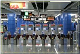 삼성SDS가 중국 광저우(廣州)에 구축한 승차권자동발매시스템(AFC) 시스템 모습