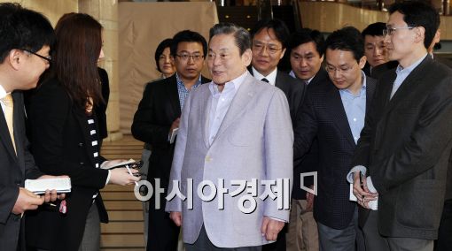 [포토]이건희 삼성전자 회장,  런던으로 출국 