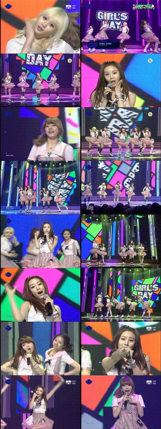 '엠카' 걸스데이, 상큼+발랄 프레피룩··깜찍 맘맘마 댄스