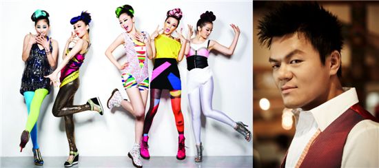 Wonder Girls (left) and Park Jin-young [JYP Entertainment]