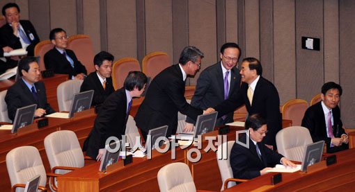 [포토] 국회 찾은 국무위원들