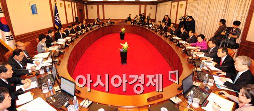 [포토] 국무회의 참석하는 김황식 총리