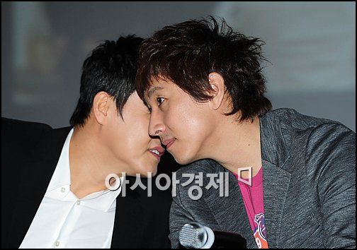 [포토]박중훈-이선균 '속닥속닥'