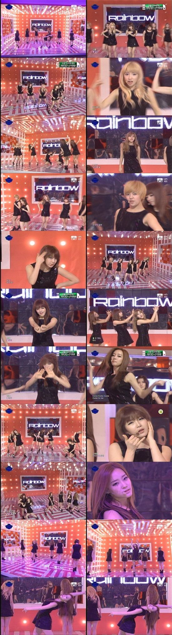 '엠카' 레인보우, '강렬' 벗고 '순수' 덧칠..7色 발레여신