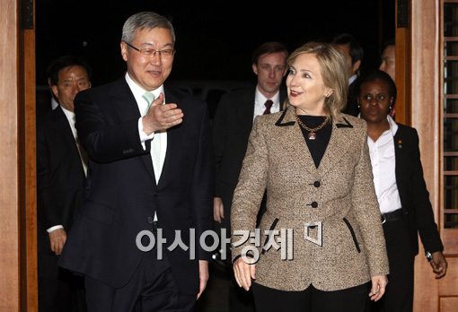 [포토] 한국 찾은 힐러리 미 국무장관