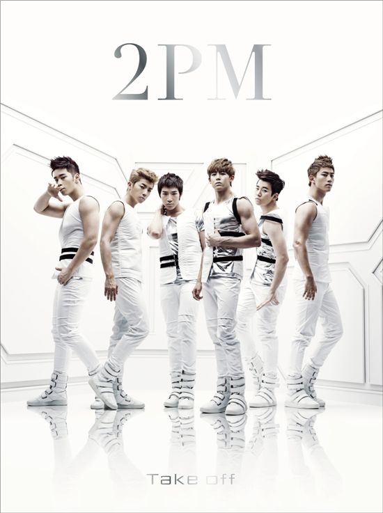 Cover of 2PM's Japanese debut album "Take Off" [JYP Entertainment]