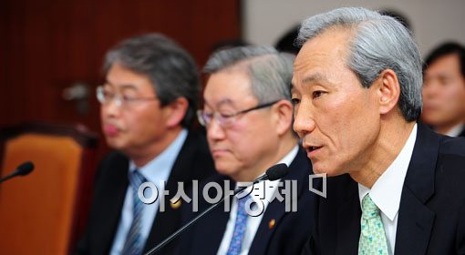 [포토] FTA 비준안 처리 위해 애쓰는 김종훈 본부장