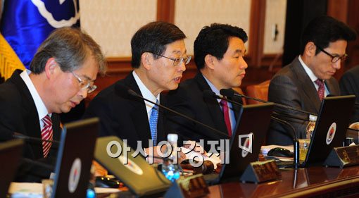 [포토] 김황식 총리, '저축은행 사태는 국민들이 납득 못해'