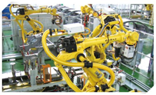 현대중공업이 지난 2007년 중국 베이징 현대자동차 2공장에 납품한 차체 생산용 로봇 
