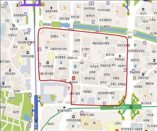중구 다동 일대 차량 속도 30km/h로 제한