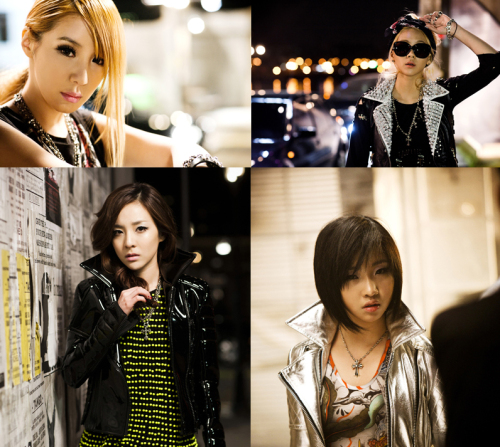 Still images of 2NE1 from their music video "Lonely" [YG Entertainment]