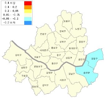 서울 집값 강동·송파 하락.. 5.1대책에도 '묵묵부답' 