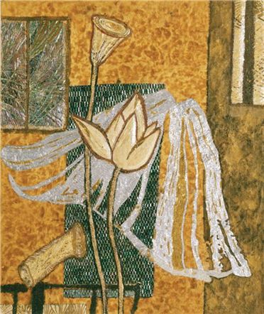 60.5×72.7㎝, 삼베위에 옻칠, 흙가루, 숯가루, 뼈 가루, 자개,  2009