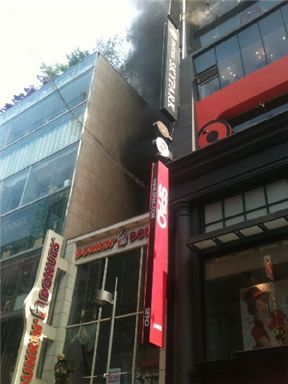 [포토]명동 밀리오레 인근 화재