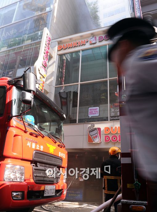 [포토]명동 화재! 분주한 경찰