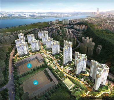 한강신도시 반도유보라2차 단지내 조감도 / 반도건설

