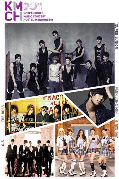 Poster for Korean Idols Music Concert Hosted in Indonesia [KIMCHI's official Facebook website]