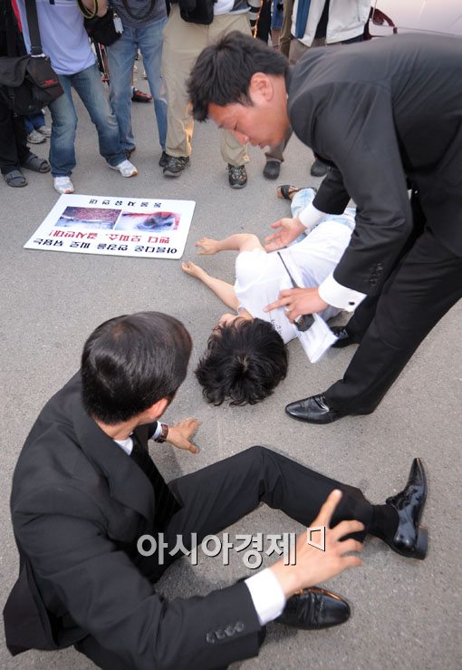 [포토] 난장판된 펜디 모피 패션쇼