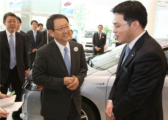 [포토]도요다 아키오 사장, 취임 후 첫 방한