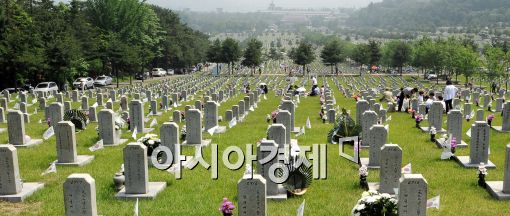 [포토]현충일 하루 앞둔 서울현충원