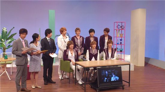 U-Kiss members on a Japanese television program [NH Media]