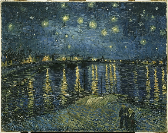 빈센트 반 고흐, 아를의 별이 빛나는 밤(1888~1889), 캔버스에 유채, 72.5x92cm, ⓒPhoto RMN/Musee  d'Orsay-GNC media, 2011