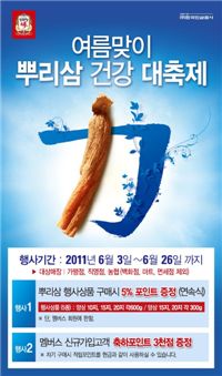 한국인삼공사, '뿌리삼 건강 대축제' 개최
