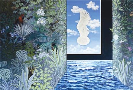 한국화가 김지현|날개, 만유를 자유케 하리라