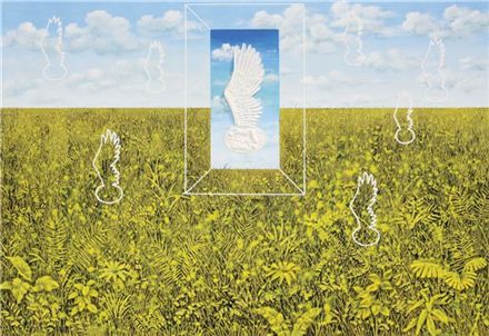 한국화가 김지현|날개, 만유를 자유케 하리라