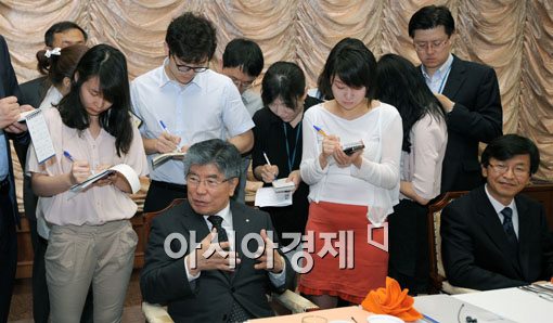 [포토] 최근 국내외 경제현항에 대해 발언하는 김중수 총재