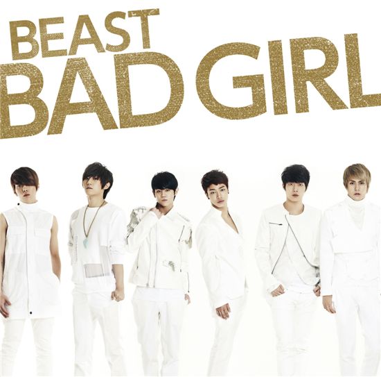 Cover of BEAST's second Japanese single "BAD GIRL" [Cube Entertainment]