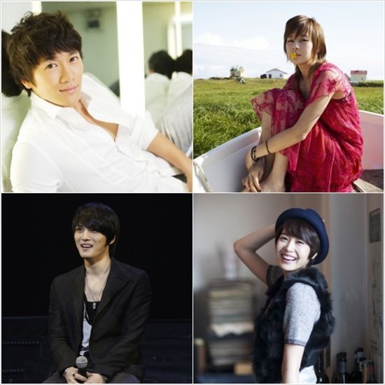 Clockwise from top left, Ji-sung, Choi Gang-hee, Wang Ji-hye and Kim Jae-joong [3HW.Com]