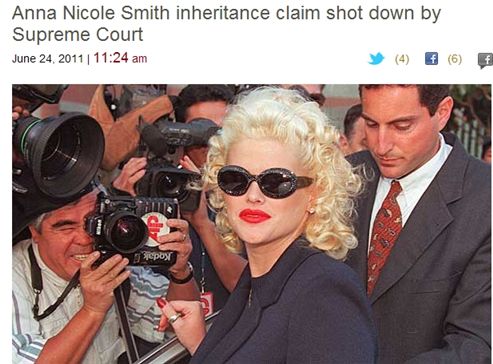 누드모델 출신 여배우, 전 남편 상대 1조 6천억 원 유산상속 소송 패소