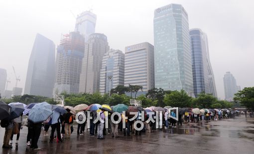 [포토]속초로 향하는 SC제일은행 노조원들