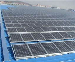 탕정사업장 옥상에 설치된 태양광발전모듈