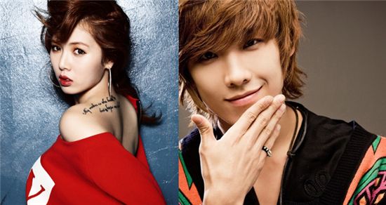 4minute's Hyun-a (left) and MBLAQ's Lee Joon (right) [Cube Entertainment/J.Tune Camp]