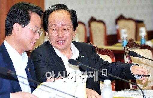 [포토] 국가정책조정회의 참석한 서규용 농림부 장관