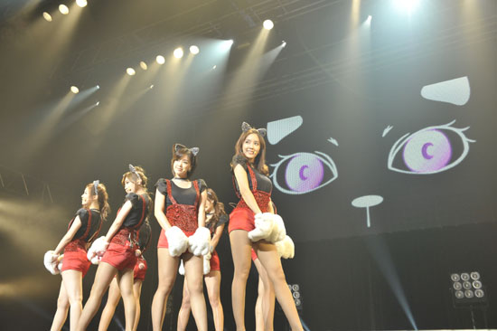 T-ara performs at their showcase held at the Shibuya-AX concert hall in Tokyo, Japan on July 5, 2011. [Core Contents Media] 