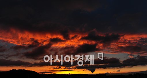 [포토] 노을 지는 서울 하늘