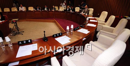 [포토] 파행되는 국회 국정조사 특위