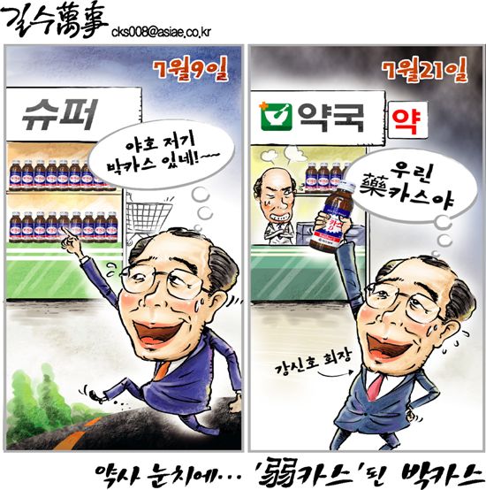 [최길수의 그림세상]약사 눈치에...'弱카스'된 박카스