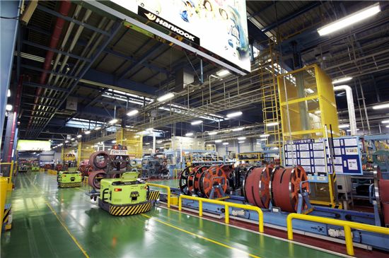 한국타이어 금산공장은 생산량이 급증하면서 4조 3교대 24시간 생산라인을 가동하고 있다. 
